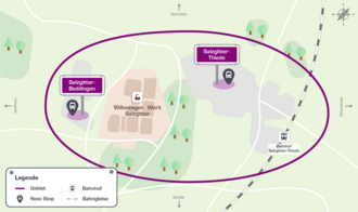 Schematische Karte flexo Gebiet Salzgitter-Thiede
