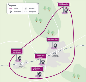 Schematische Karte flexo Gebiet Salzgitter-Bad